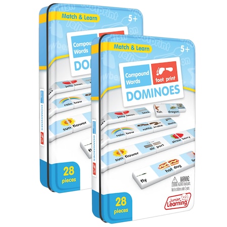 Junior Learning Compound Words Match & Learn Dominoes, 2PK JL668